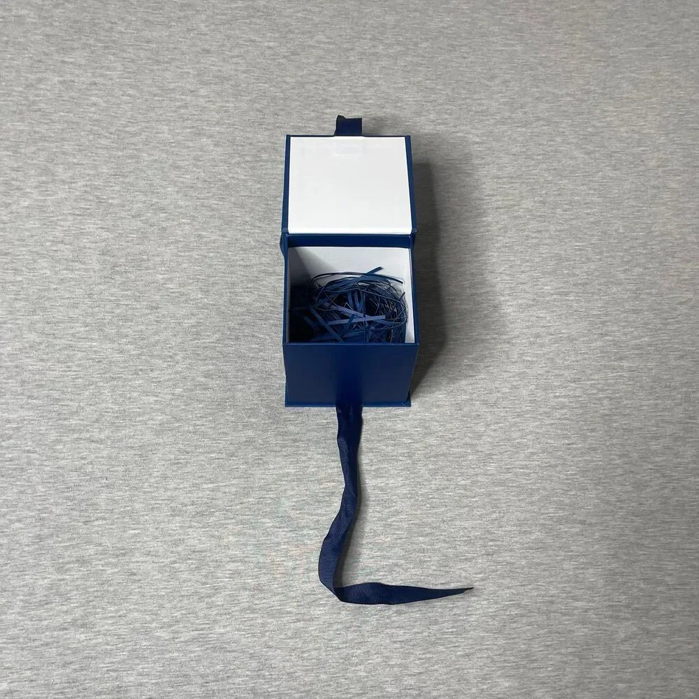 Hallmark Solid Blue 4” x 5” Jewelry Necklace & Bracelet Gift Box